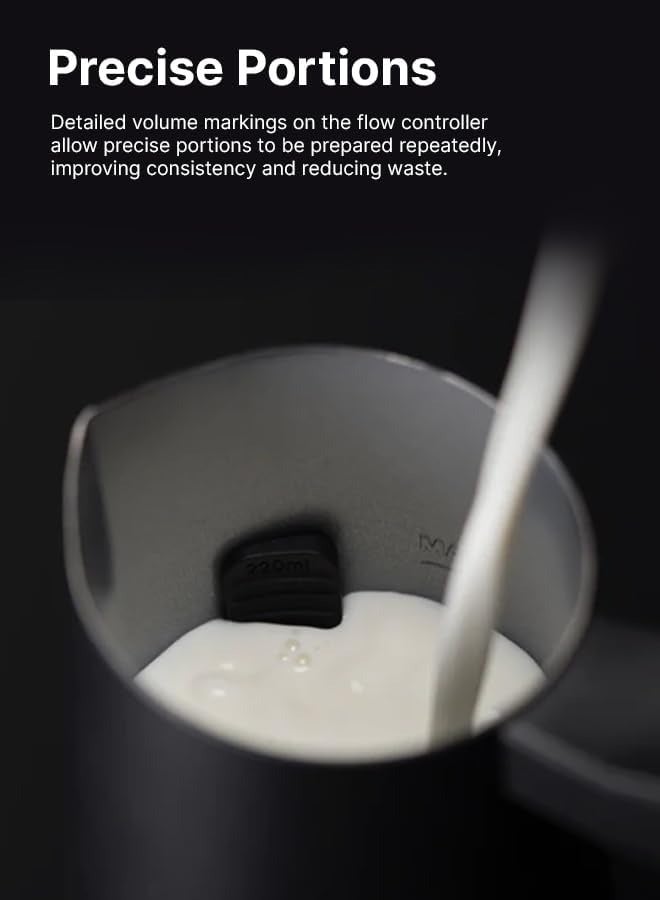 subminimal Flow Controller - Food Grade Silicone Milk Flow Controller for Barista Grade Milk Froth, In use with NanoFoamer Pro for Dairy Milk - Black - Image 2