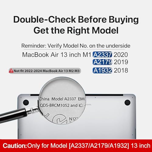 CISSOOK Case Compatible with MacBook Air 13 Inch 2021 2020 2019 2018 Release Model A2337 M1 A2179 A1932, Clear Black Hard Shell with Keyboard Cover for MacBook Air13 2020 with Touch ID, Astronaut - Image 2