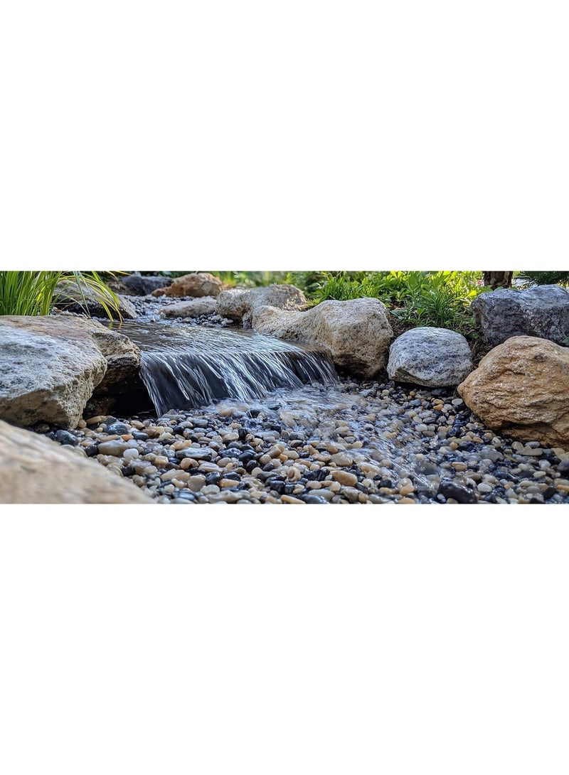 هوانكسين هوم حصاة الأكواريوم، حصى نباتي داخلي، حصى ناعمة بحجم 1/4 بوصة (حوالي 0.6 سم) صخر نهري زخرفي، مناسب لتغطية تربة الأكواريوم للنباتات العصارية في الفازات، وحصى حوض السمك والزينة الخارجية للمساحات الطبيعية (500 جرام) - Image 3