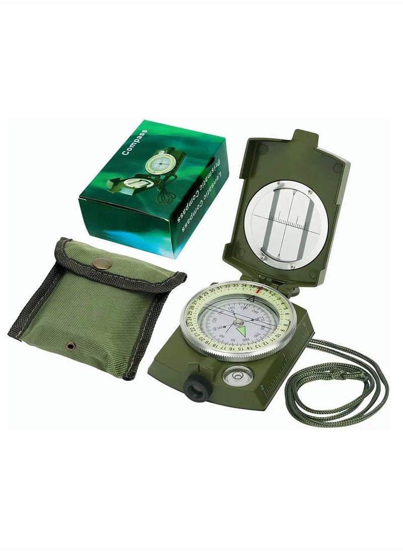 Durable Waterproof Military Compass for Hiking and Camping with Inclinometer Ideal for Scouts and Geology Activities