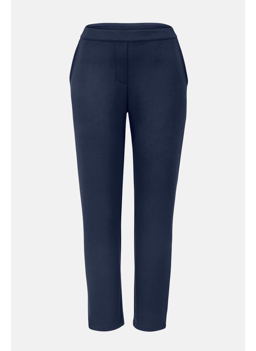 Tchibo Women Pull On Plain Pants, Navy  - Image 3