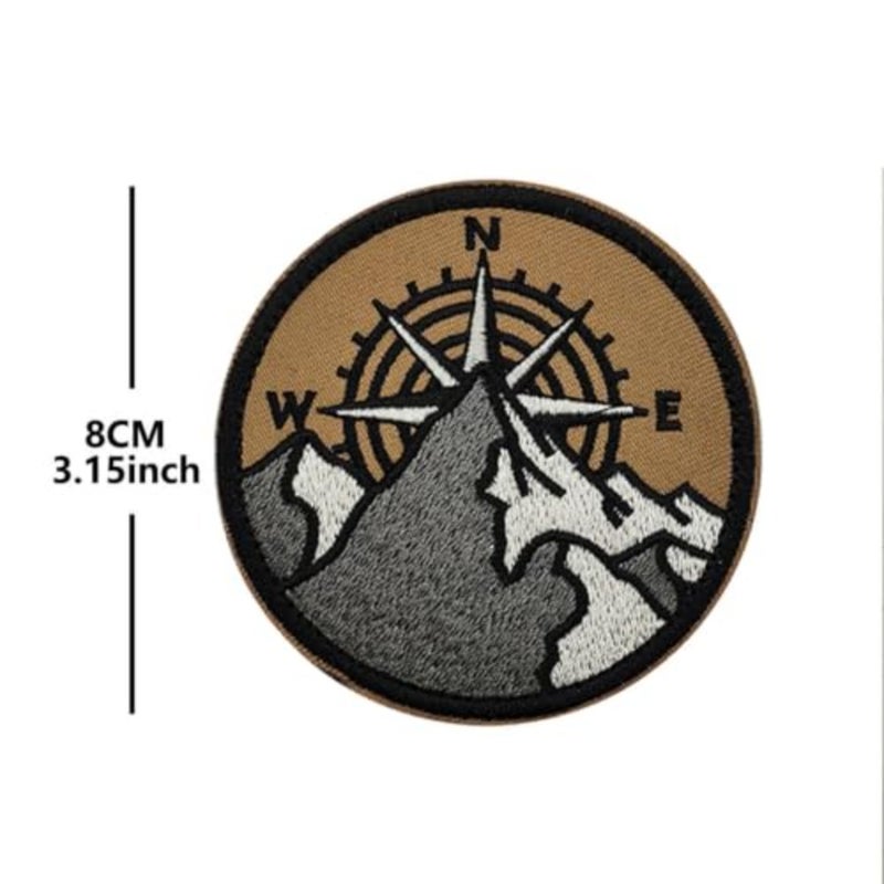 Embroidered Patch Compass Mountain Pattern Mountaineering Patches Outdoor for Backpacks Jackets Hats Vests Outdoor Adventure Travel Hiking Fishing - Image 5