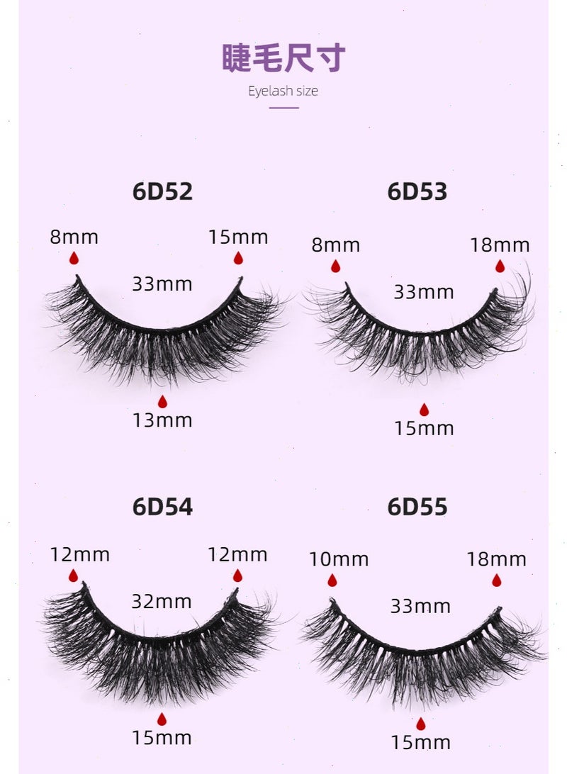 7 Pairs False Lashes,faux Mink Lashes False Eyelashes Wispy 3D Volume Cat Eye Faux Mink Eyelashes Natural Look - Image 3