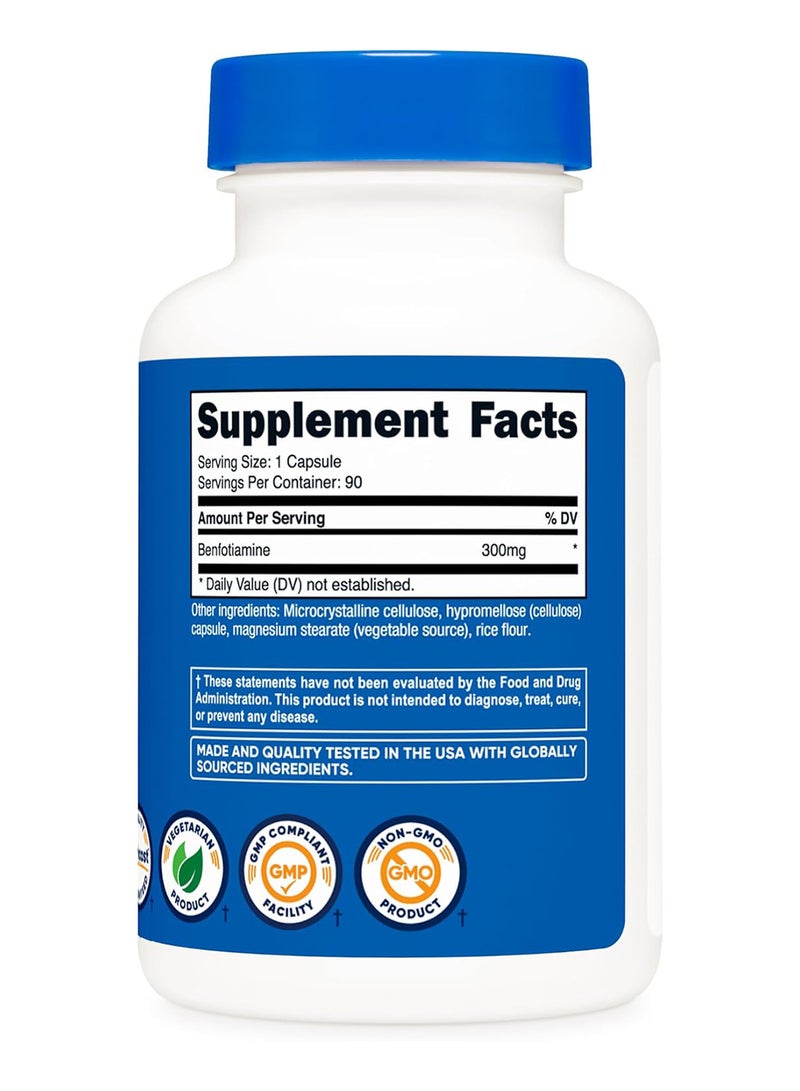 Nutricost Benfotiamine 300 Mg 90 Capsules  - Image 5