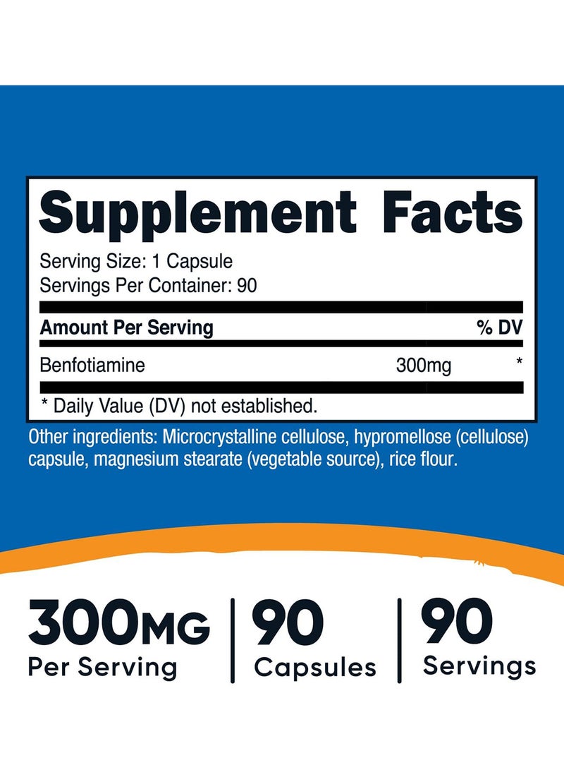 Nutricost Benfotiamine 300 Mg 90 Capsules  - Image 2