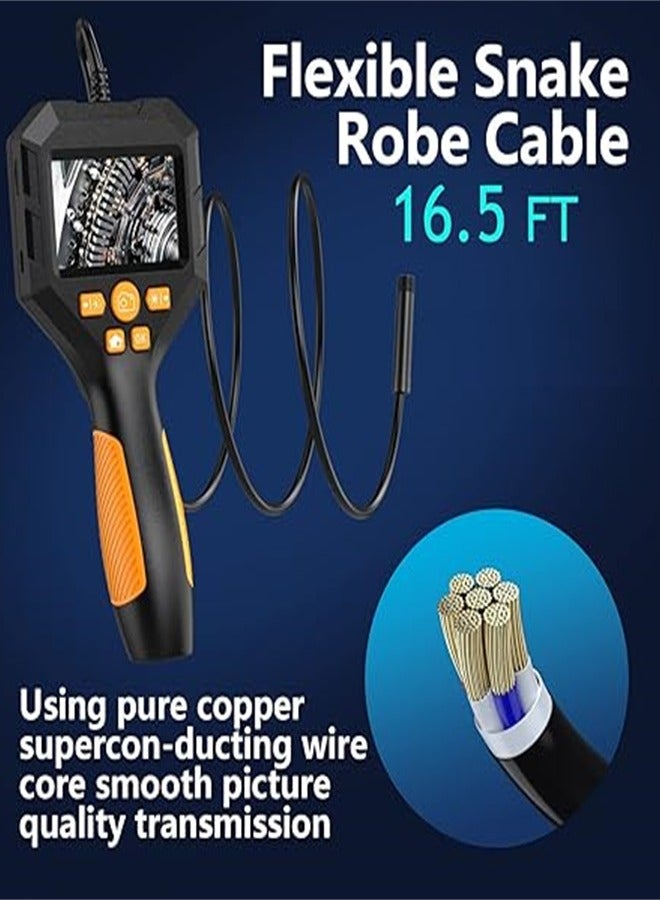 Loquat Internal Tube Borescope Camera with Light, IP68 Waterproof Borescope, 1080 HD Inspection Camera Serpentine Camera, 16.5ft Borescope Camera, Men's Gadget (2.8 inch) - Image 4