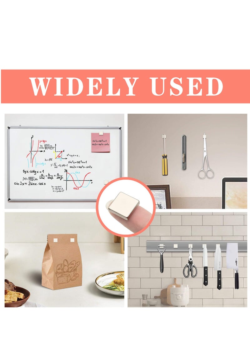 Barakah مغناطيس نيوديميوم قوي، عبوة 18 مغناطيس بار قوي مقاوم للماء، مغناطيسات دائمة قوية من الأرض النادرة للثلاجة، DIY، البناء، العلمية، الحرف، ومغناطيسات المكتب، 15x15x3mm - Image 2