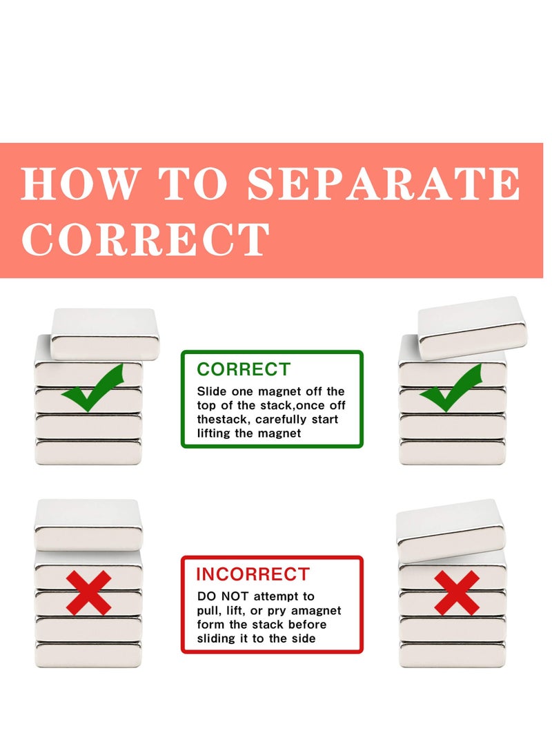 Barakah مغناطيس نيوديميوم قوي، عبوة 18 مغناطيس بار قوي مقاوم للماء، مغناطيسات دائمة قوية من الأرض النادرة للثلاجة، DIY، البناء، العلمية، الحرف، ومغناطيسات المكتب، 15x15x3mm - Image 3