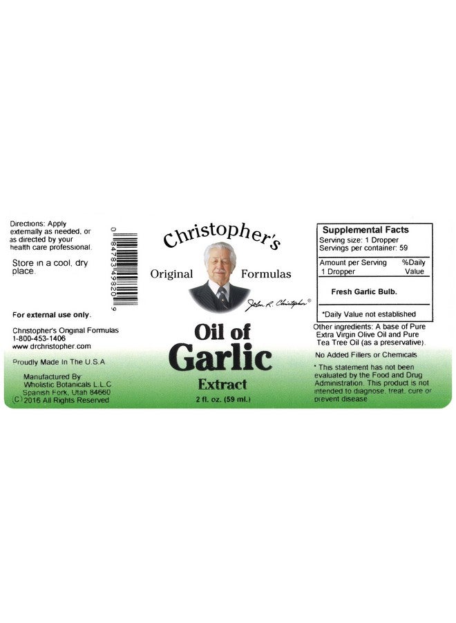 كريستوفر أوريجنالز فورميولاز زيت مستخلص الثوم من كريستوفرز أوريجينال فورميولاز، 2 أونصة - عبوة من قطعة واحدة - مكمل عشبي فاخر - زيت ثوم سائل نقي ومعصور على البارد | استخدامات متعددة - Image 5