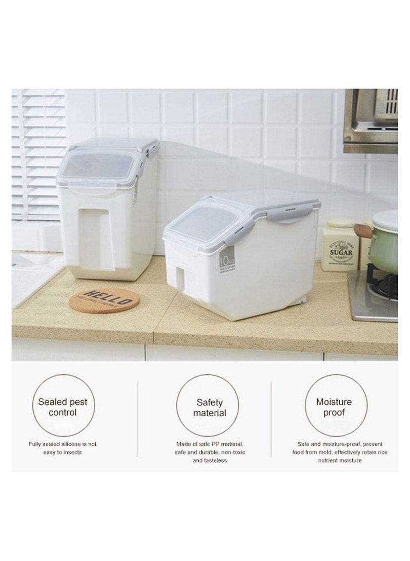 Generic - Rice Storage Container,15KG Sealed Grain Box Moistureproof Flour Food Storage Container Kitchen Storage Box,32.5 x 19.5 x 36cm - Image 1
