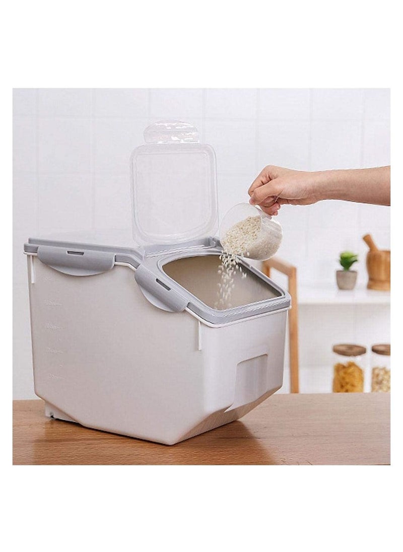 Generic - Rice Storage Container,15KG Sealed Grain Box Moistureproof Flour Food Storage Container Kitchen Storage Box,32.5 x 19.5 x 36cm - Image 1