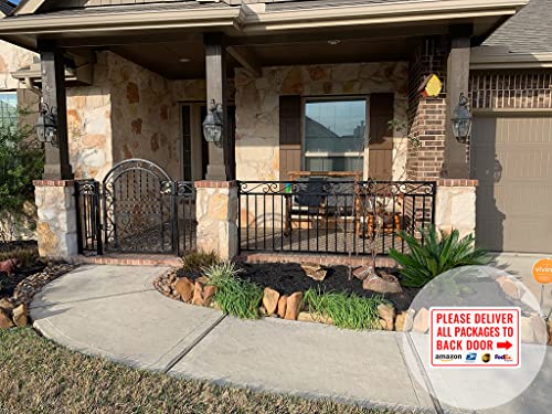 Bestylez Please Deliver All Packages to Back Door Right Arrow - Bestylez Delivery Sign for Outdoor Use 12" * 8" (148) - Image 5