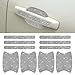 ZIMISI 10PCS Bling Car Door Handle Protector Crystal Rhinestone AntiScratch Car Bowl Decoration Sticker Decal Universal Auto Exterior Door Protective Covers Accessories for Women White - Image 2