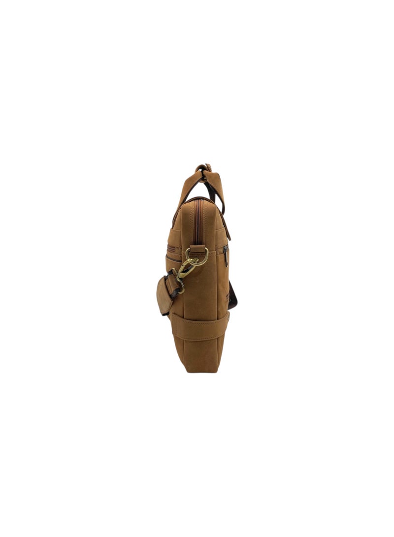 LAVERI LEATHER حقيبة لاب توب لافيري للرجال - حقيبة جلدية للرسائل للمكتب - تناسب حتى لاب توب بحجم 15 إنش - حقيبة كتف مع عدة أقسام - حقيبة جلدية تنفيذية للعمل/السفر/الاستخدام اليومي - 2872 - Image 2