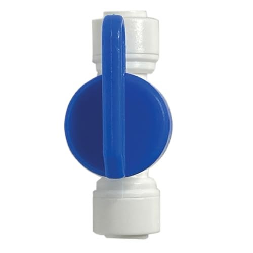 Filtration Warehouse Speed Fit 1/4 or 3/8 Inch Shut Off Valve, Push to Connect Plastic Plumbing Fitting, With Locking Clips, Filtration Warehouse, Compare to PPSV040808WP (1/4" One Pack) - Image 4