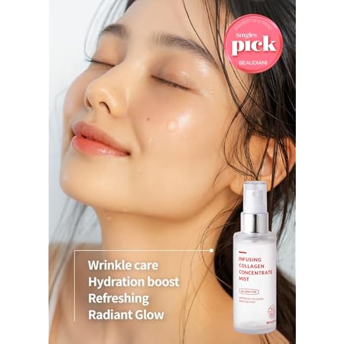 BEAUDIANI Collagen Facial Mist – Hydrating & Firming Spray for Face, Anti-Wrinkle Korean Skincare, Daily Moisturizer & Skin Tightening Mist with Nourishing Collagen (1.69 fl oz) - Image 4