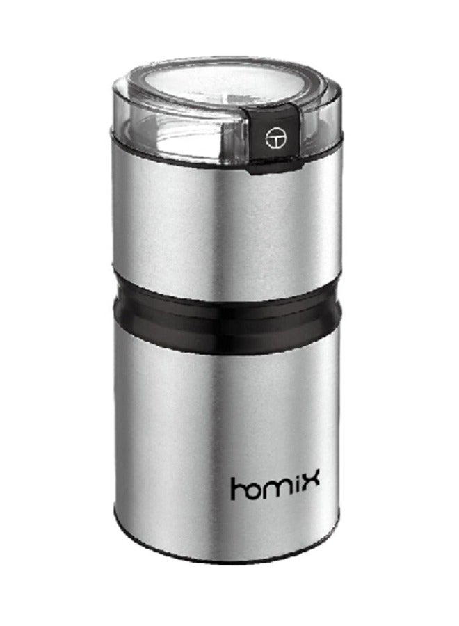 هوميكس مطحنة قهوة محمولة صغيرة  واط من الستانلس ستيل والأسود  جرام