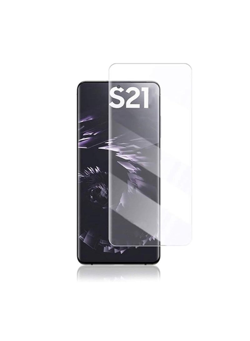 زجاج مقسّى لهاتف Samsung S21 - حافظة شفافة - Image 1