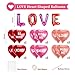 HALOGATE 16 Pcs Valentines Day Decorations LOVE Letter Balloon 18 Inch Foil Heart Shaped Balloons XOXO BE MINE KISS ME HUG ME Red Pink Romantic Valentines Decor for Wedding Anniversary Galentines Day Party - Image 4