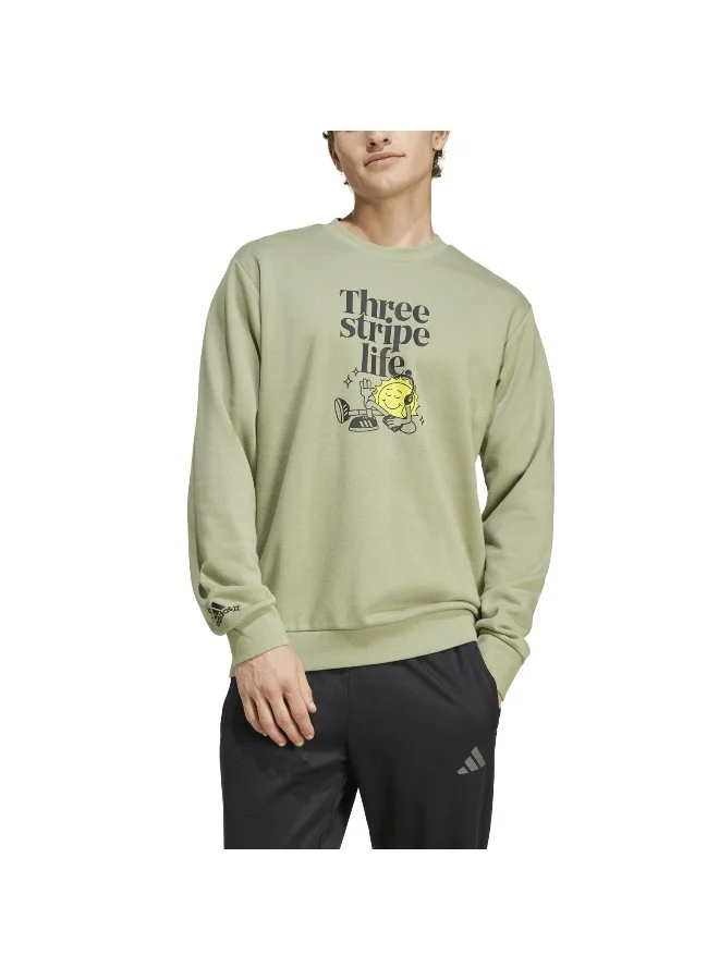 Adidas M Positive Crw Green Training Sweatshirts XS