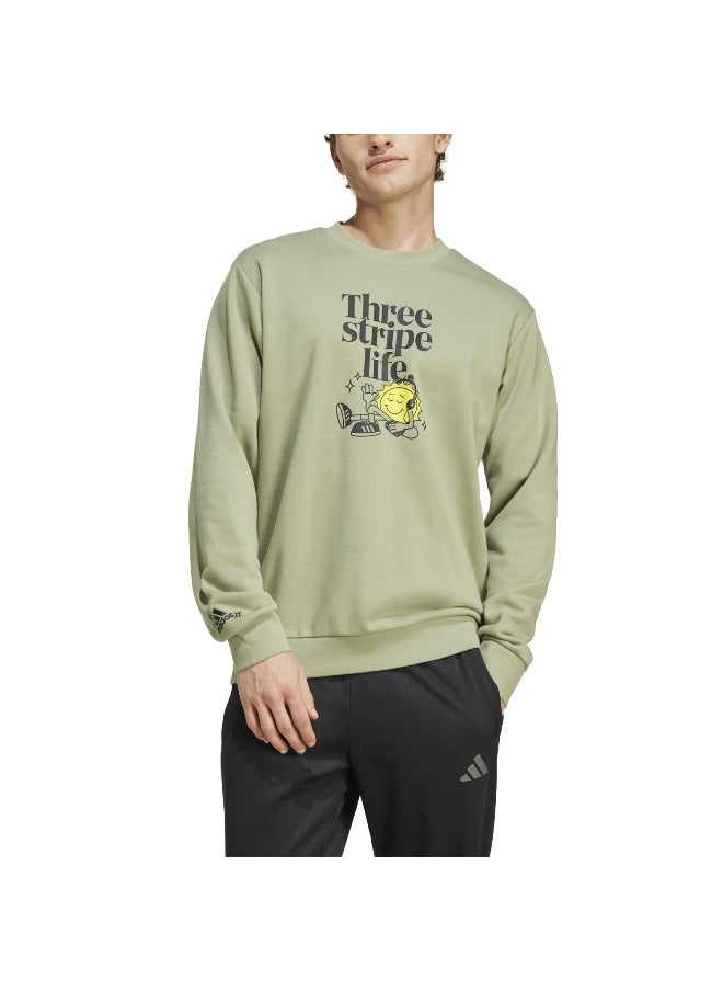 Adidas adidas M Positive Crw Green Training Sweatshirts XS  - Image 4