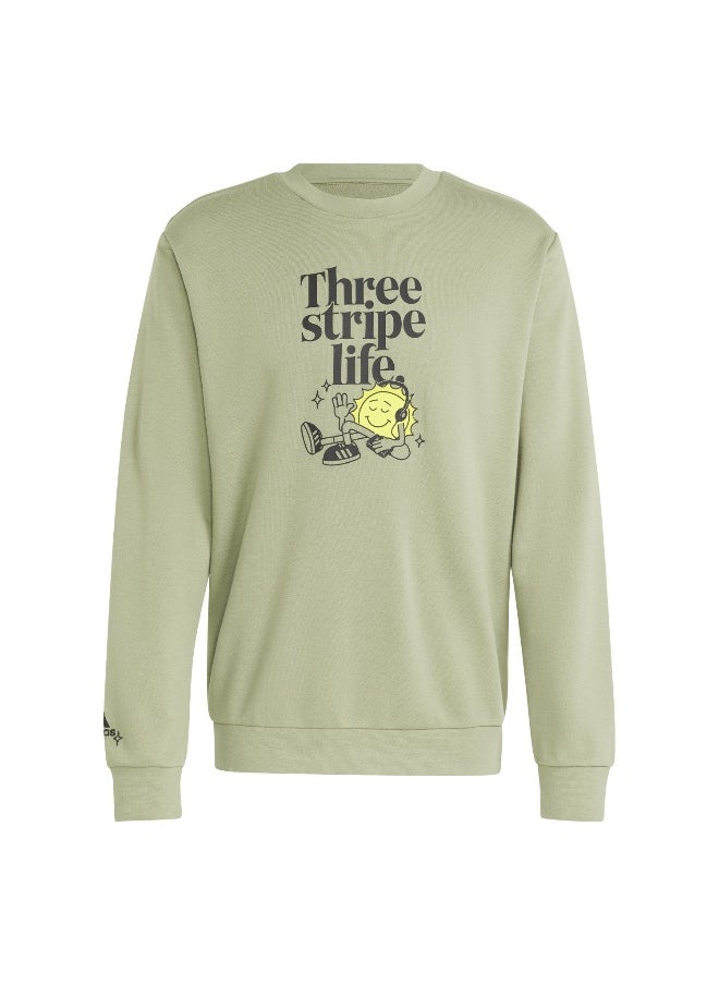 Adidas adidas M Positive Crw Green Training Sweatshirts XS  - Image 2