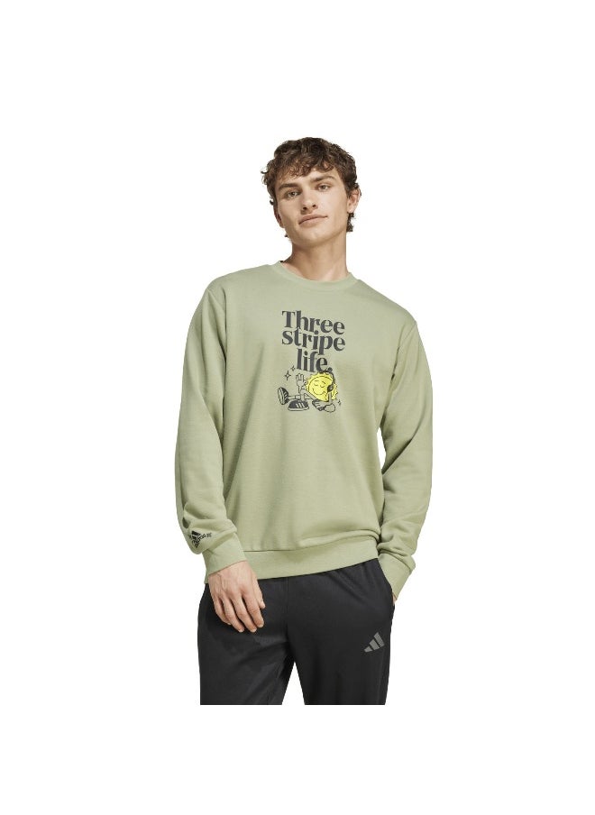 Adidas adidas M Positive Crw Green Training Sweatshirts XS  - Image 3