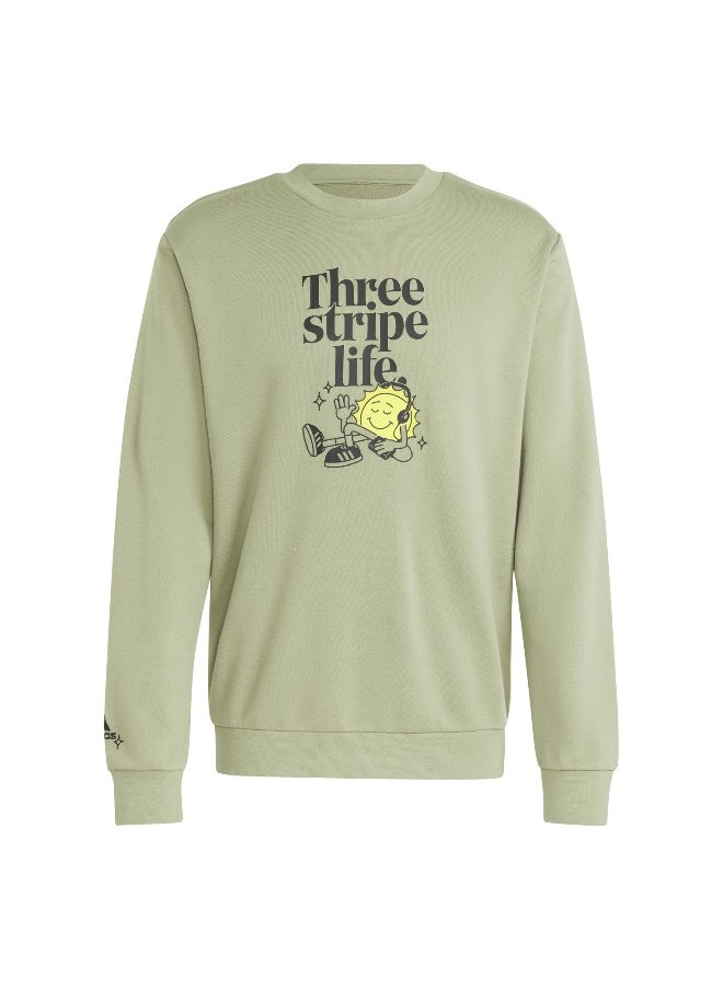 Adidas adidas M Positive Crw Green Training Sweatshirts XS  - Image 1