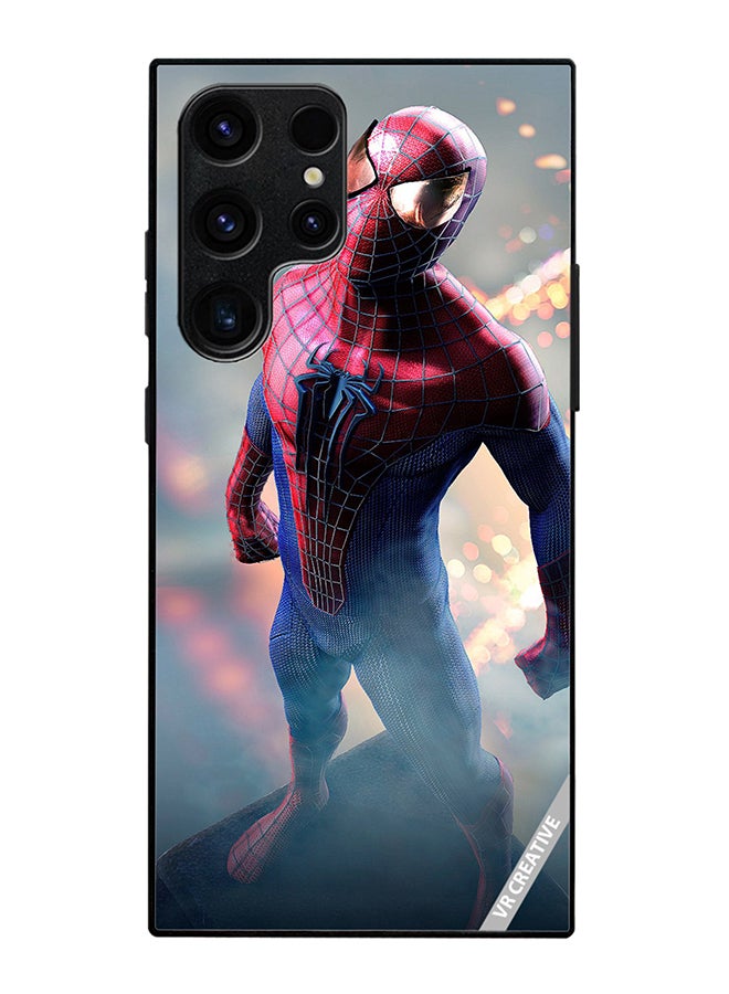 Protective Case Cover For Samsung Galaxy S25 Ultra Spiderman Design Multicolour