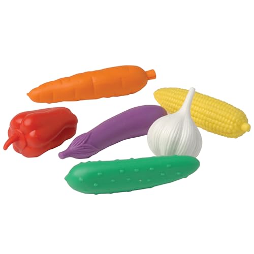 Constructive Playthings Vegetable Counters Classify Count 144Piece MontessoriInspired Math Manipulatives Set with 6 Colors Vegetable Types for Ages 3 - Image 1