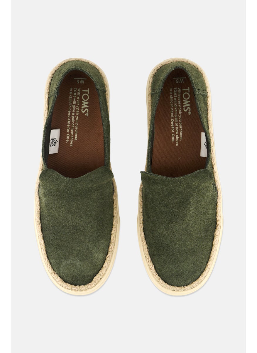 TOMS Women Sunset Suede Slip On Casual Shoes, Olive  - Image 2
