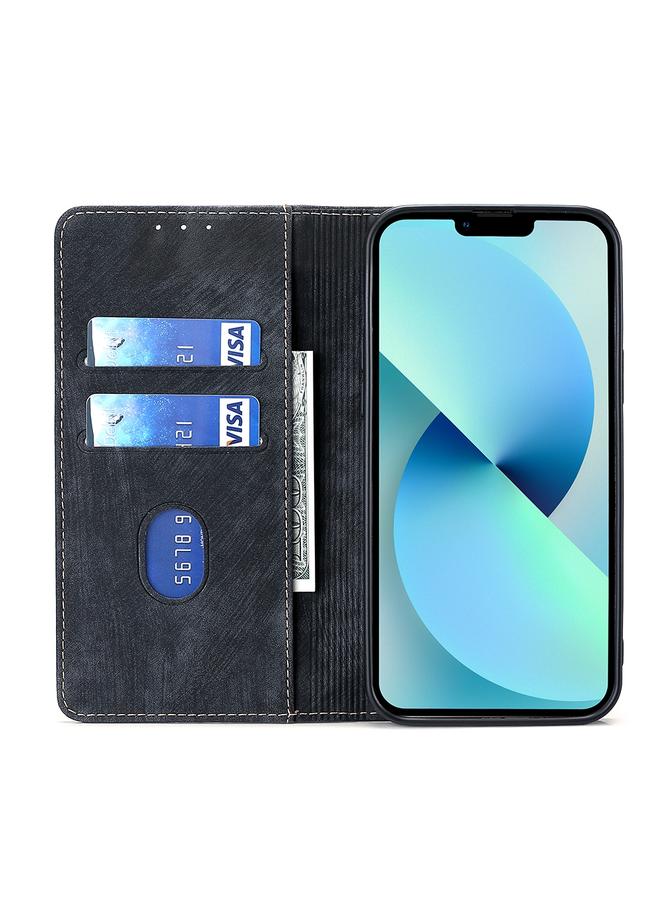 S-TOP Case For Kyocera Android One S10 RFID Anti-theft Brush Magnetic Leather Phone Case - Image 3