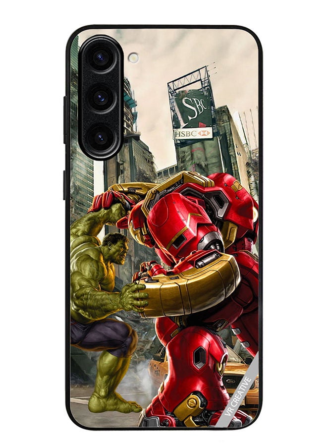 VR CREATIVE Protective Case Cover For Samsung Galaxy S23 Plus Hulk Vs Hulkbuster Design Multicolour - Image 1