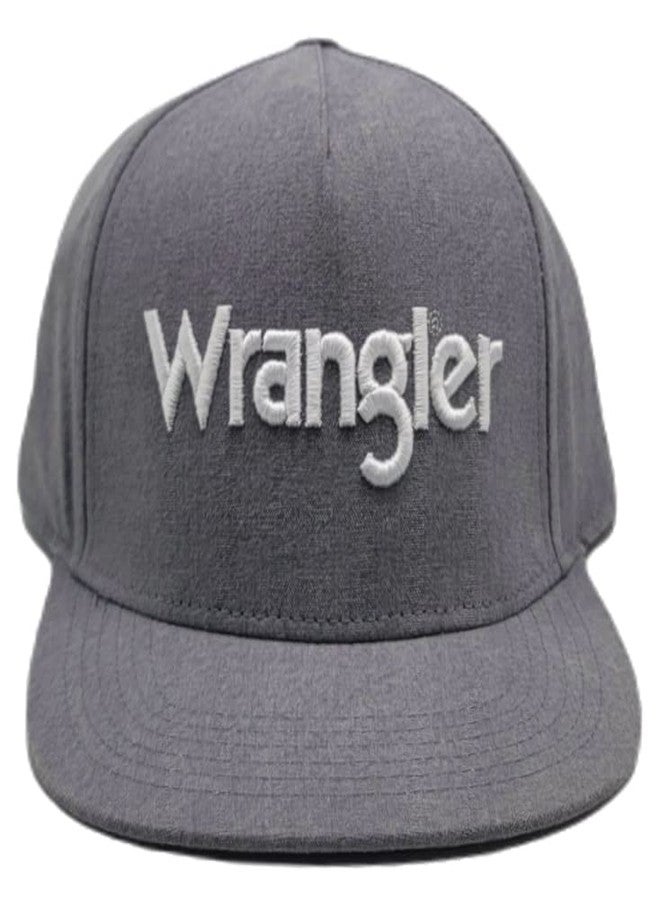 Wrangler New Wordmark Gray White Snapback Era Hat - Image 3