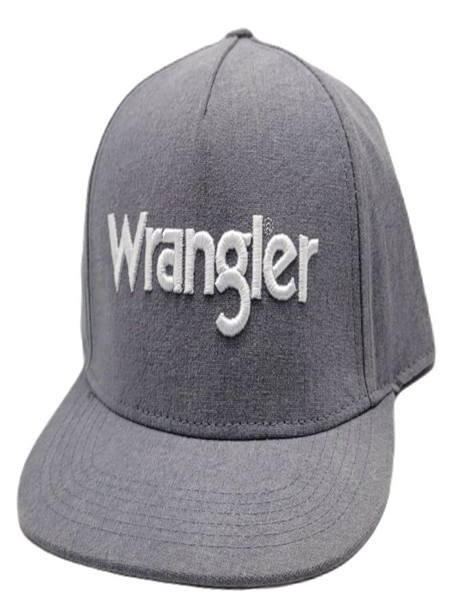Wrangler New Wordmark Gray White Snapback Era Hat - Image 2
