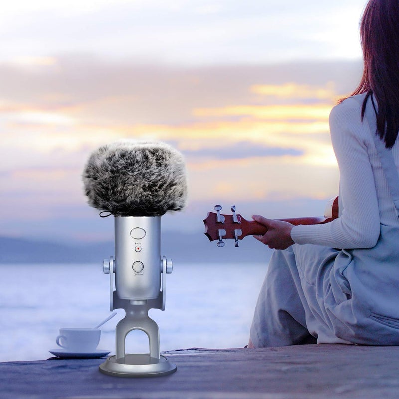 ChromLives Microphone Cover with Pop Filter, 3 in 1 Mic Furry Windscreen Microphone Foam Cover Pop Filter Compatible with Blue Yeti and Yeti Pro Condenser, Combo 3Pack - Image 5