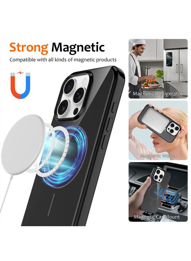 S-TOP Case For iPhone 15 Pro Max Glossy TPU Shockproof MagSafe Phone Case with Lanyard - Image 2