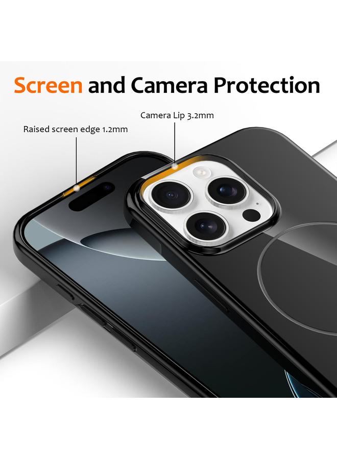 S-TOP Case For iPhone 15 Pro Max Glossy TPU Shockproof MagSafe Phone Case with Lanyard - Image 3