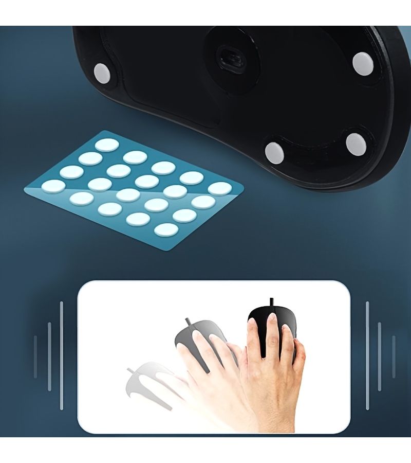 20 Pieces Black Mouse Feet Stickers Ultra Smooth Gaming Pad Compatible Bottom Grips - Image 1