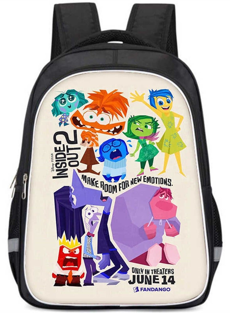 حقيبة ظهر للأطفال من Inside Out 2 حقيبة مدرسية للأولاد المراهقين حقيبة كتب مدرسية
