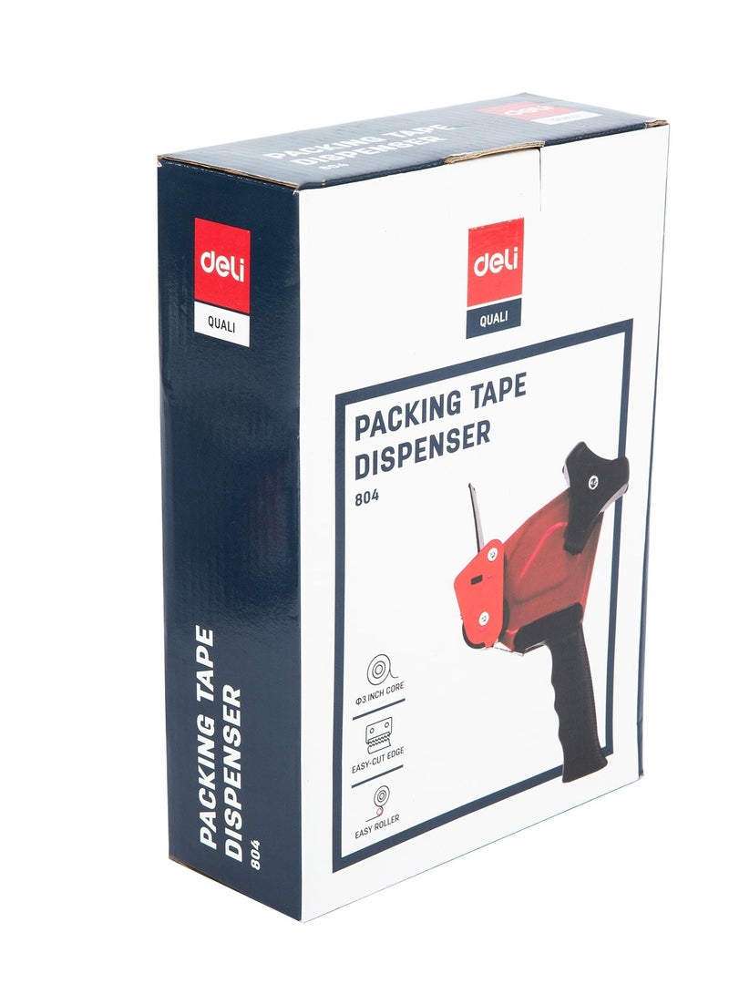 Deli E804 Compact Metal Tape Dispenser – 3-Inch Core, Grey & Red Assorted, Durable & Portable for Office, Postal & Retail Packaging (1PCS/Color Box) - Image 5