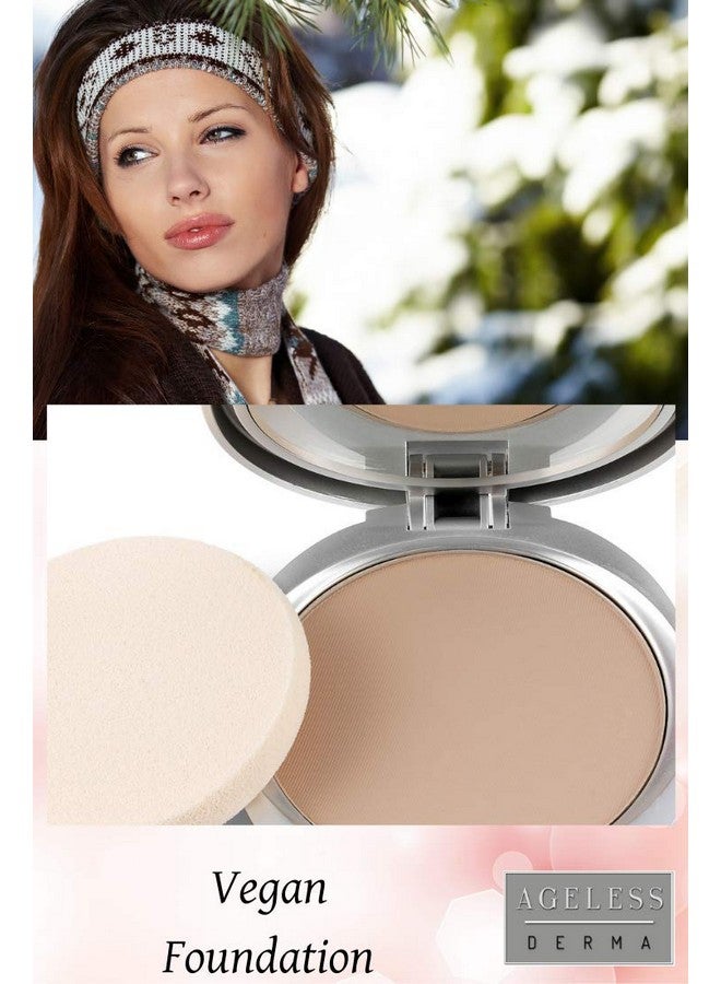 Ageless Derma Natural Mineral Makeup Foundation- A Healthy Full Coverage Vegan Pressed Powder. Made in USA (Bare Beige) - Image 5