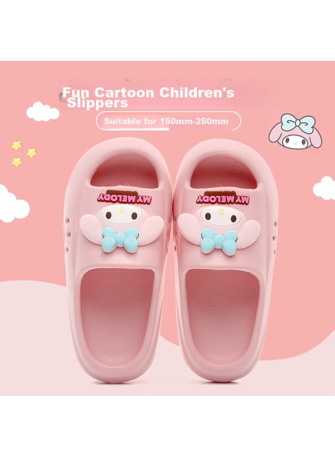 Tzldn Sanrio Children's Slippers Girls Summer Home Indoor Anti-skid Baby Slippers Nude Pink Inner Length 19cm - Image 1