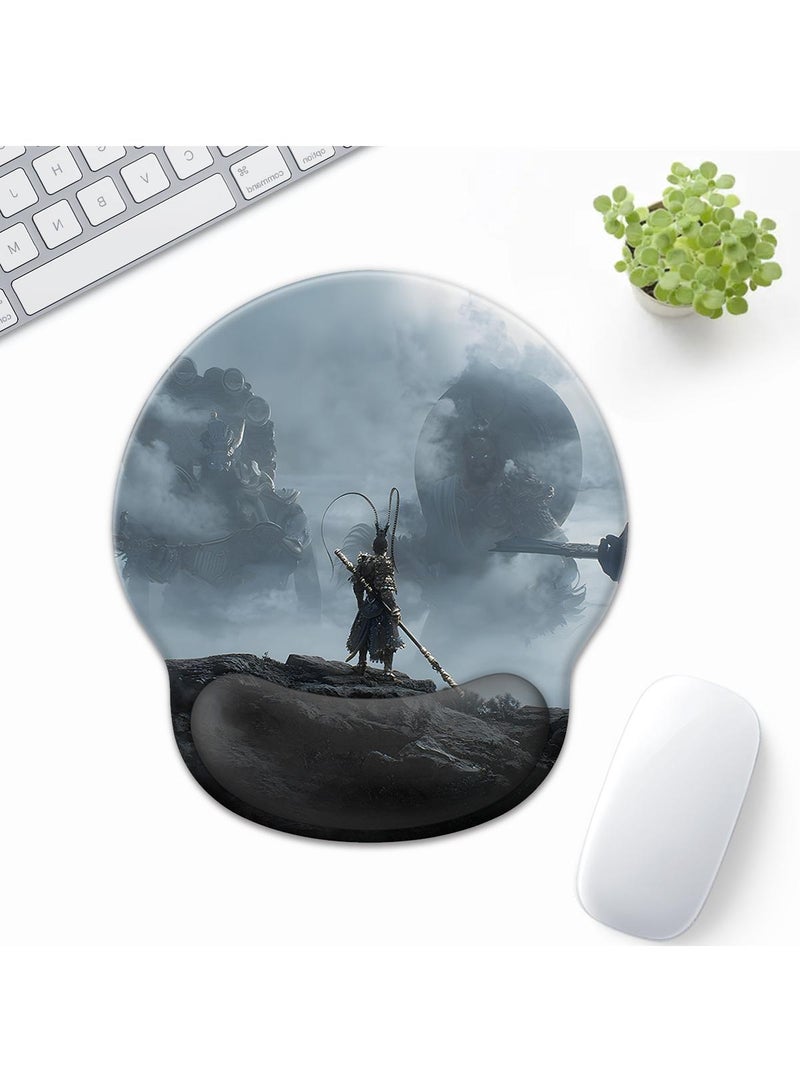 Y&D Black Myth Wukong Enlarged Superfine Fiber Soft Smooth Memory Foam Ergonomic Mouse Pad Keyboard Wrist Rest Comfortable for Desktop Laptop Mac or Gaming Stress Free Typing - Image 1