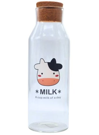 Glass milk bottle with lid in different colored cartoon shapes, 900 ml - pzsku/Z54CF149C6BE92E59C58FZ/45/_/1718488134/7616d52f-29cc-41b2-a3d0-3f634a69ec69