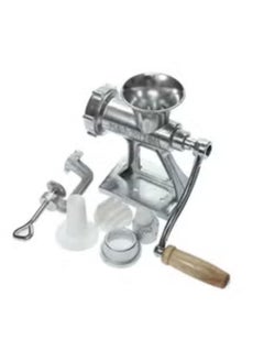 Generic طقم مفرمة لحم يدوية مكون من 11 قطعة باللون الفضي  - Image 1