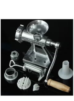 Generic طقم مفرمة لحم يدوية مكون من 11 قطعة باللون الفضي  - Image 4