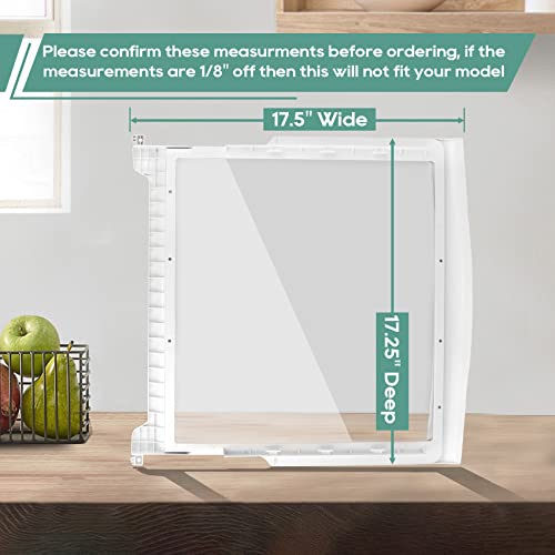 MONST W10276348, WPW10276348, W10276344, 2309524, 2312014 Glass Shelf Compatible with Whirlpool, Kenmore, maytag, Amana, Crosley, etc, Refrigerator (Some Models), Part Number : AP6018411, PS11751713 - Image 5