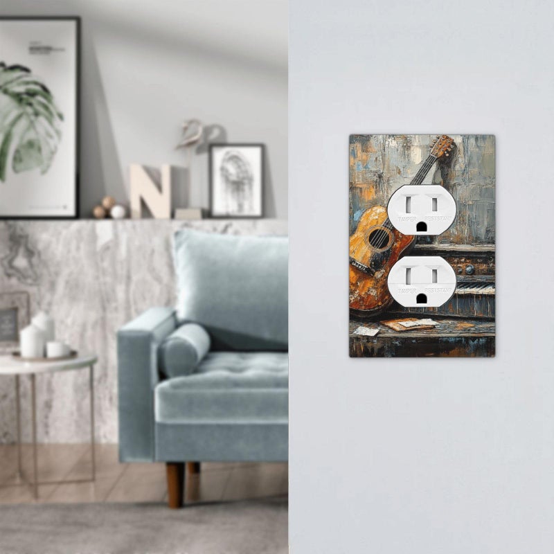 Style S Single Toggle 1 Gang Light Switch Plate Guitar Bass Music Decorative Faceplate 5 X 3 Inch - Image 5