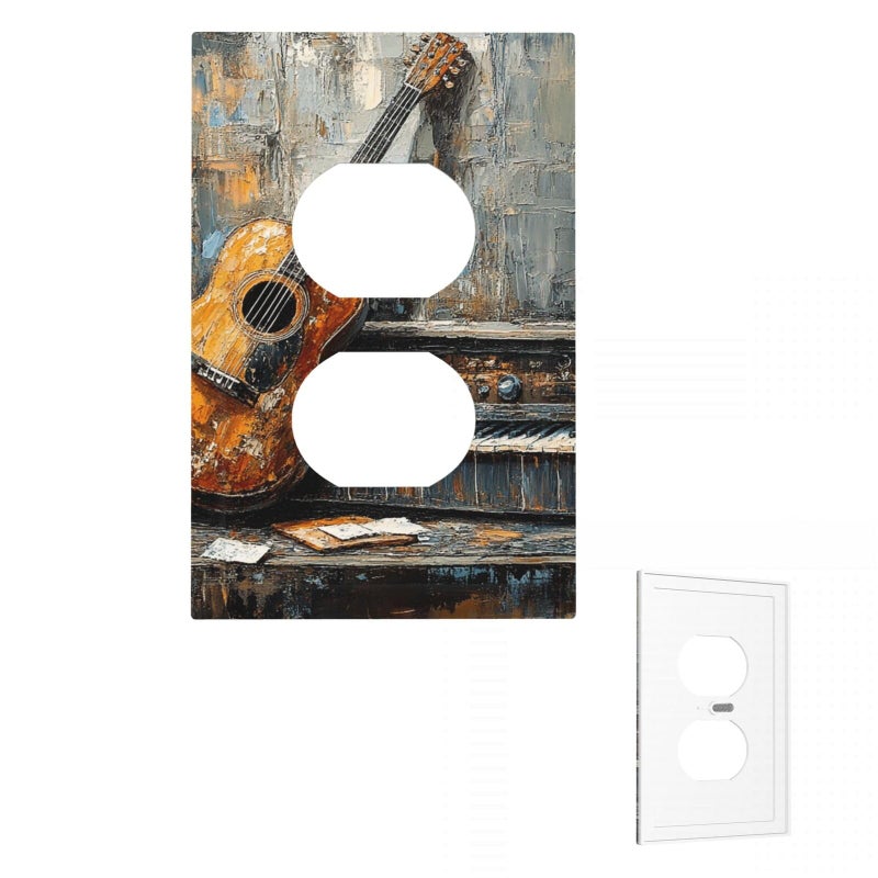 Style S Single Toggle 1 Gang Light Switch Plate Guitar Bass Music Decorative Faceplate 5 X 3 Inch - Image 2